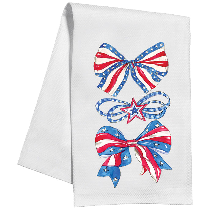 PATRIOTIC BOW KITCHEN TOWEL