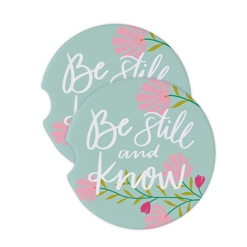 BE STILL & KNOW CAR COASTERS