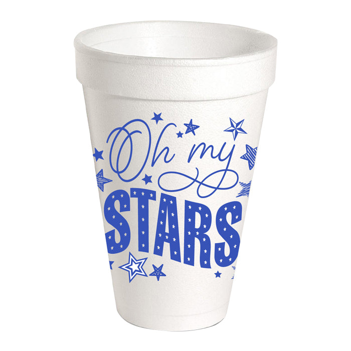 BLUE OH MY STARS STYROFOAM CUP