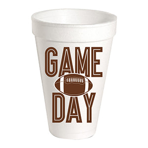 BROWN GAME DAY STYROFOAM CUP