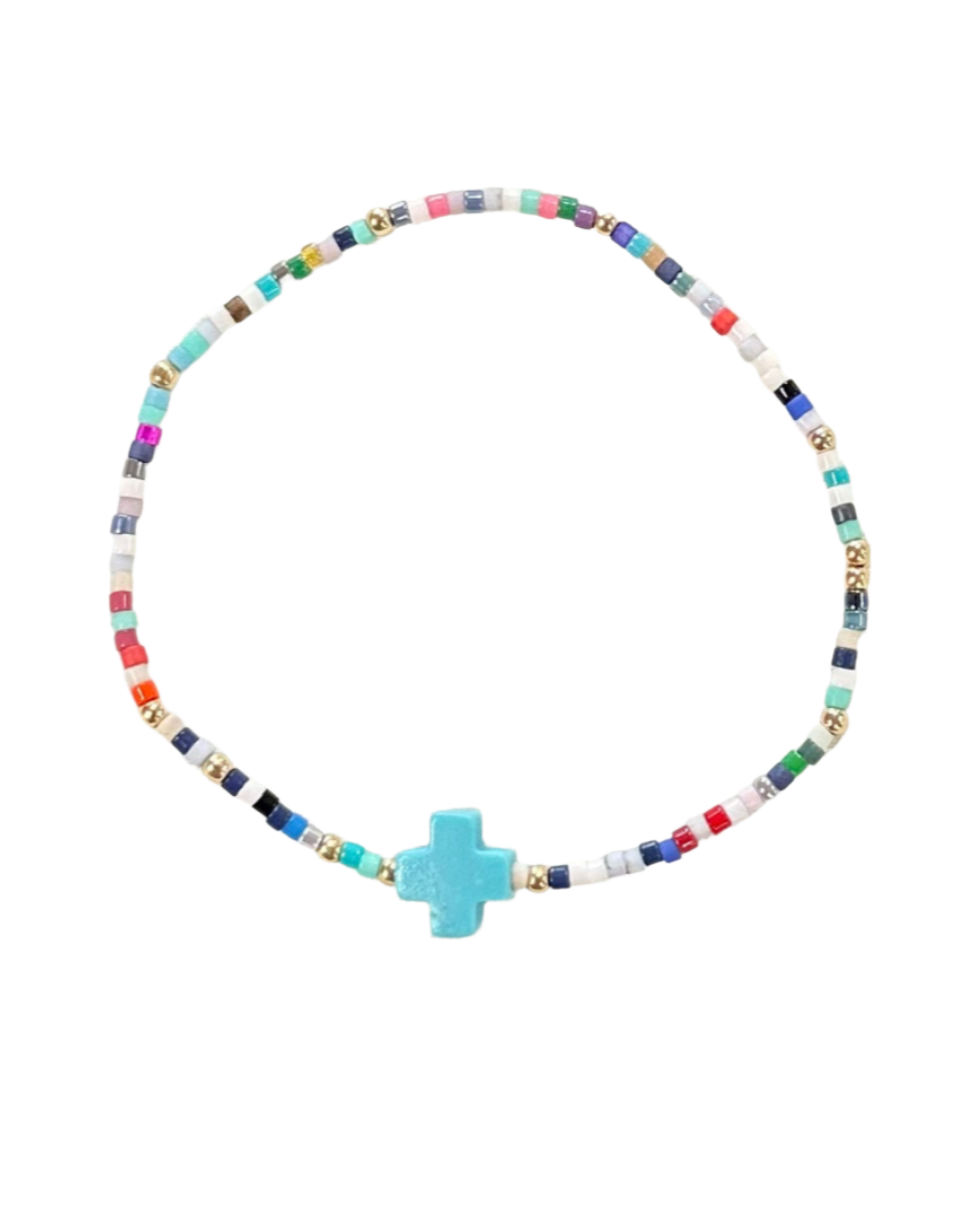 EGIRL HOPE UNWRITTEN SIGNATURE CROSS BRACELET - HOT MESS