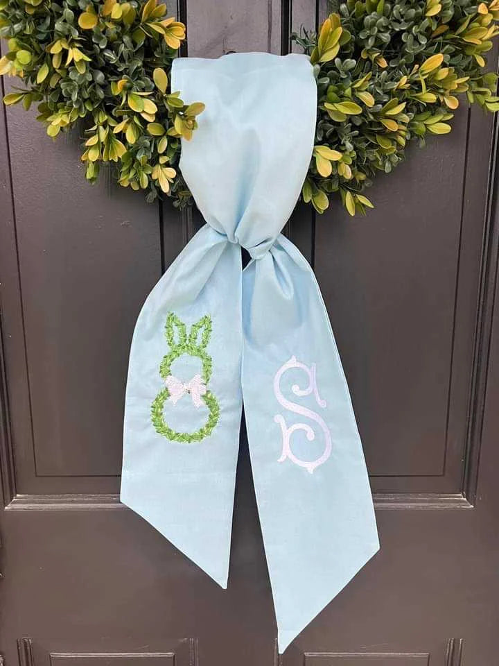 BABY BLUE WREATH SASH