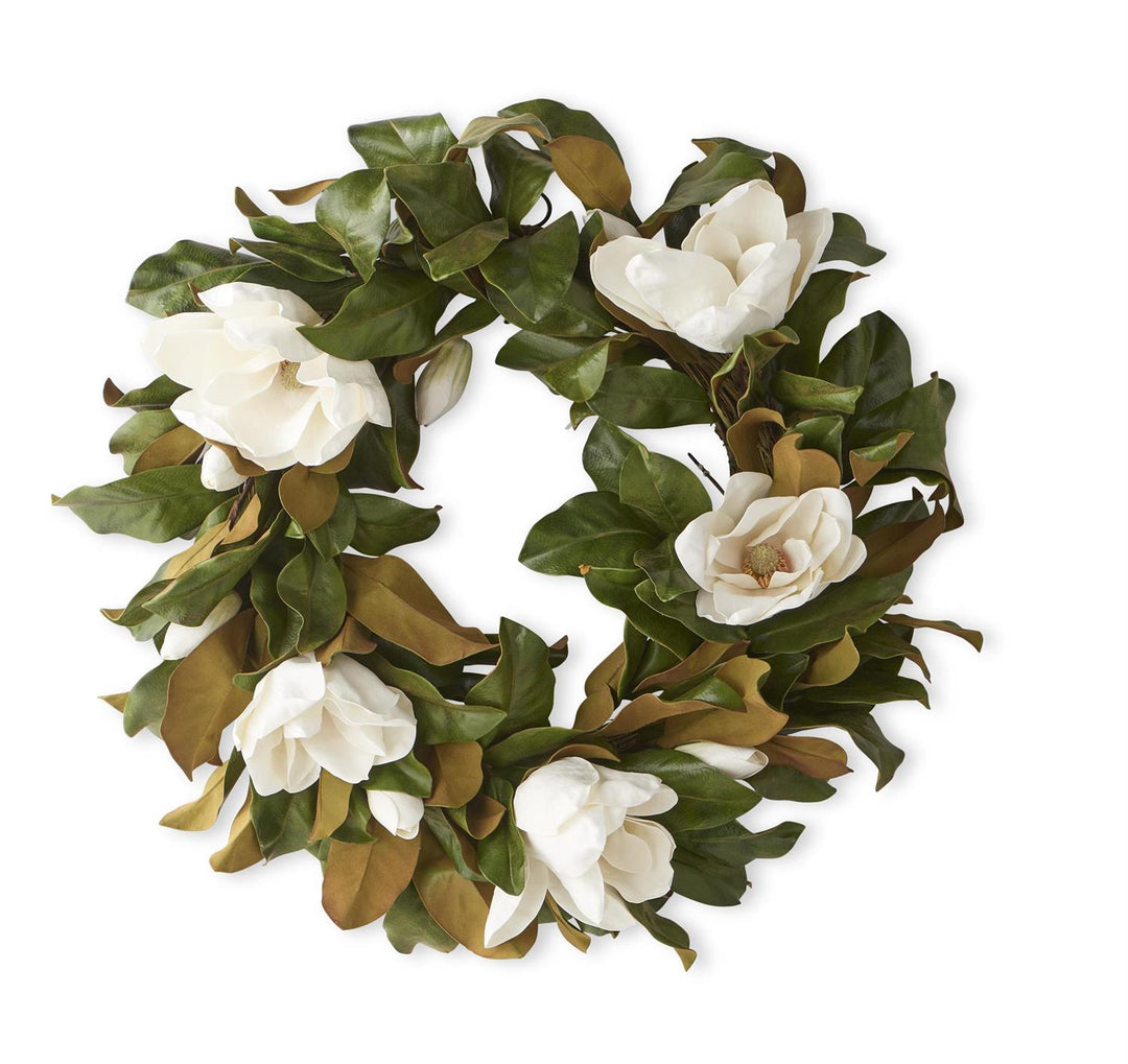 30" MAGNOLIA WREATH WITH FOLIAGE