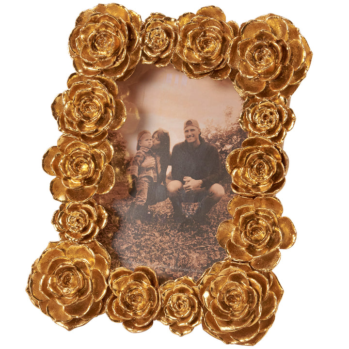 GOLD ROSE PHOTO FRAME