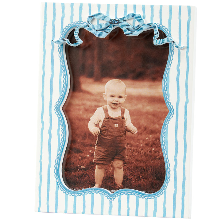 BLUE STRIPE PHOTO FRAME