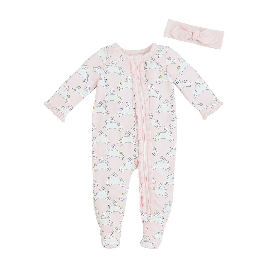 BUNNY PINK FOOTIE