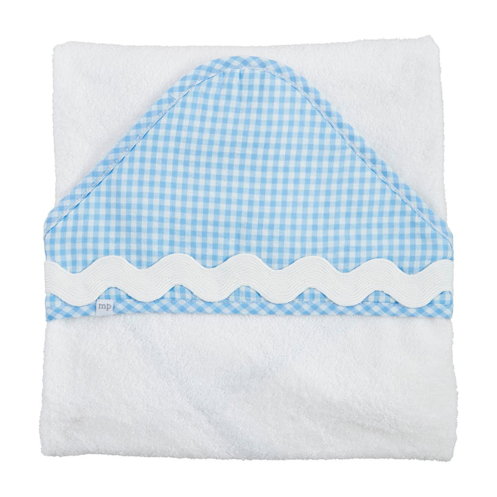 BLUE RIC-RAC HOODED TOWEL