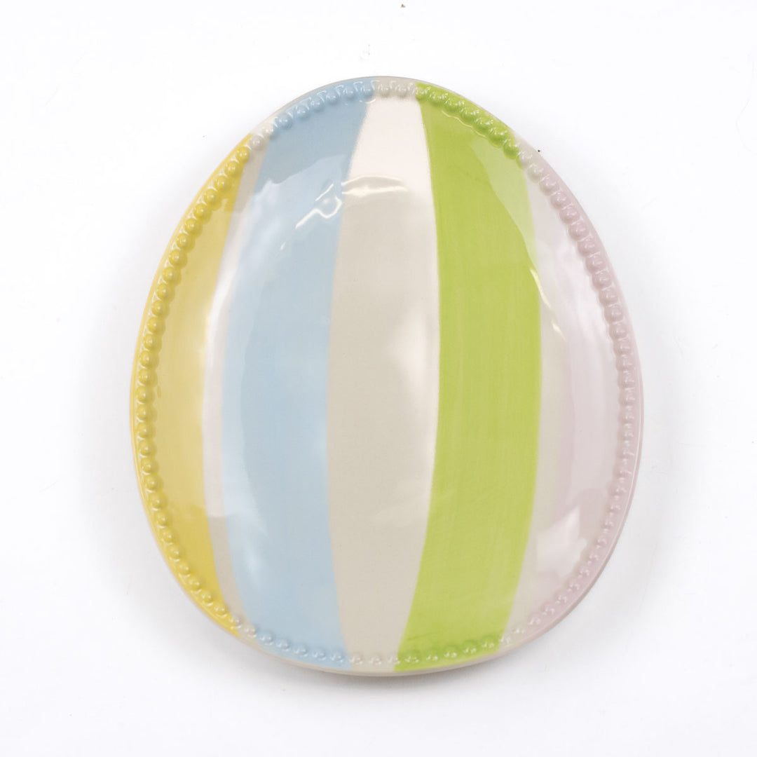 CANDY STRIPE EGG PLATE