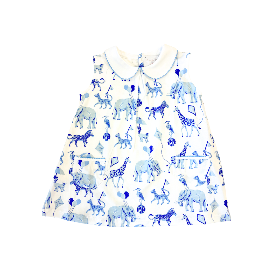 CHINOISERIE SAFARI POCKET TWIRL DRESS