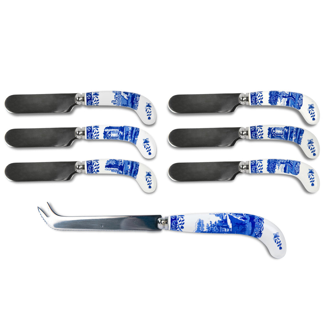 BLUE ITALIAN CHEESE KNIFE & SPREADERS SET