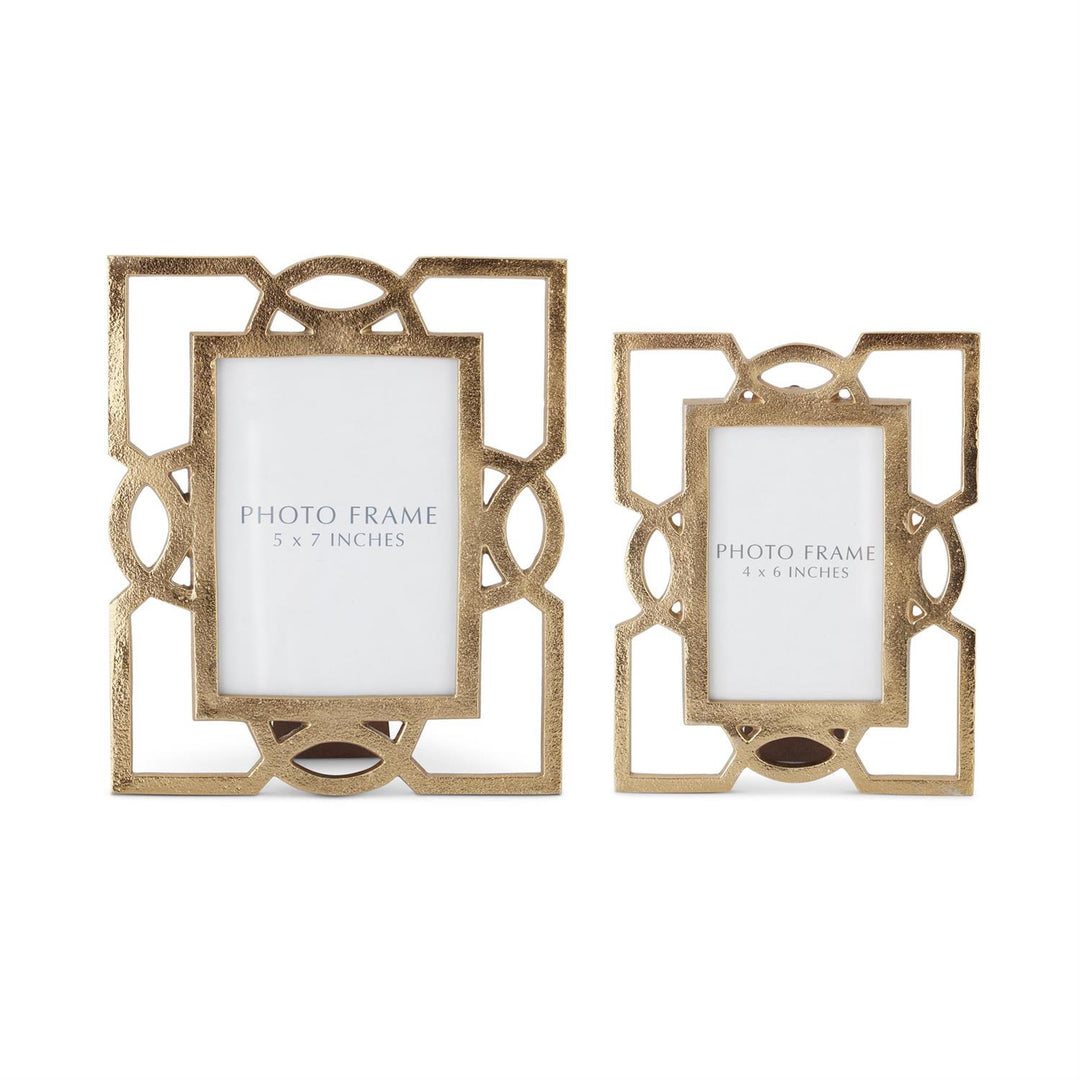 TEXTURED GOLD METAL CUTOUT FRAME