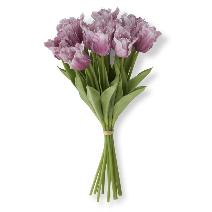 PURPLE REAL TOUCH PARROT TULIP BUNDLE