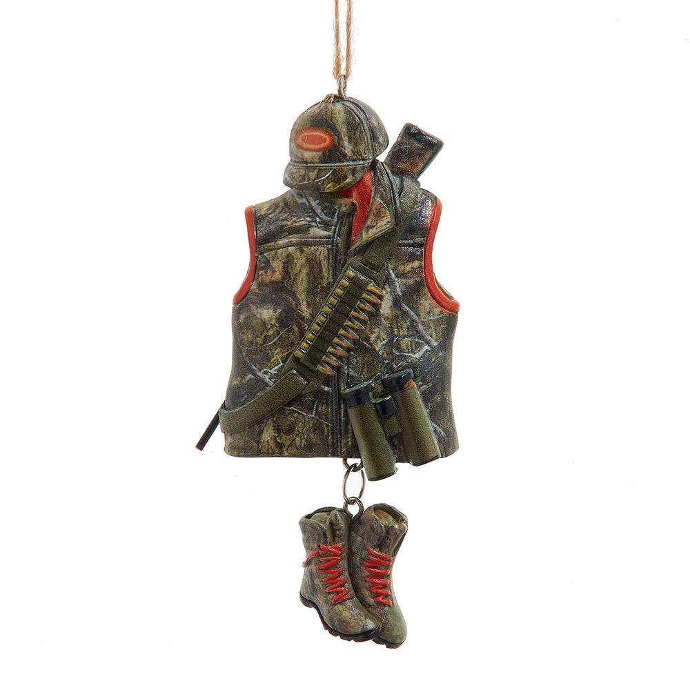 HUNTING VEST, HAT & BOOTS ORNAMENT