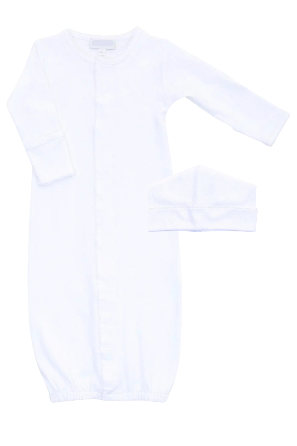 WHITE CONVERTER GOWN & HAT SET