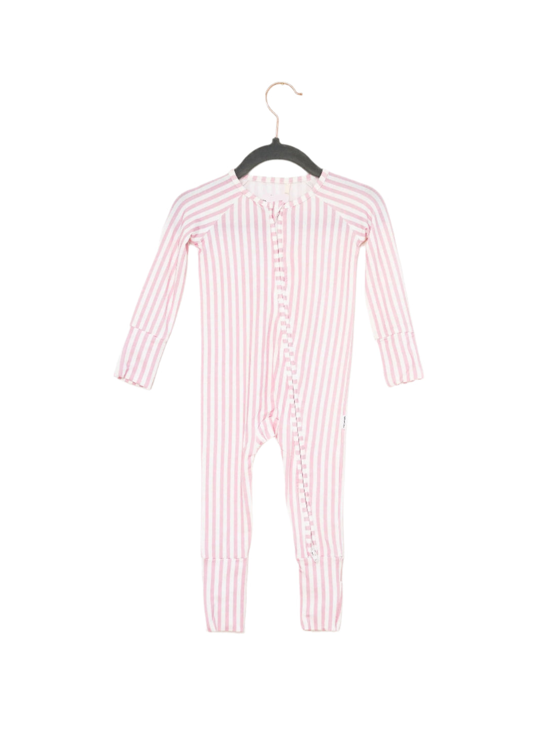 PINK CABANA STRIPE SLEEP ROMPER