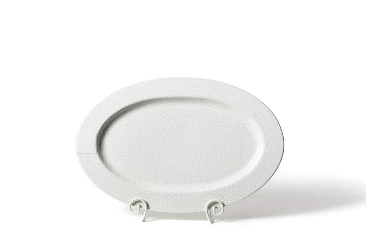 STONE SMALL DOT BIG OVAL ENTERTAINING PLATTER