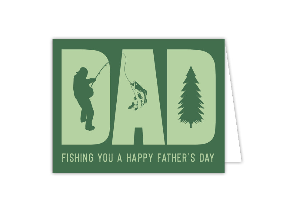 DAD FISHING YOU A HAPPY FATHER'S DAY GREETING CARD