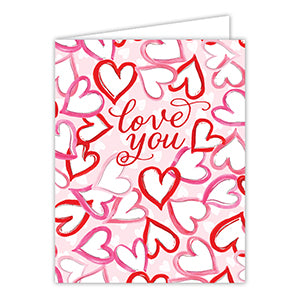 LOVE YOU MULTI HEARTS GREETING CARD