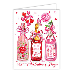 VALENTINE BOTTLES GREETING CARD