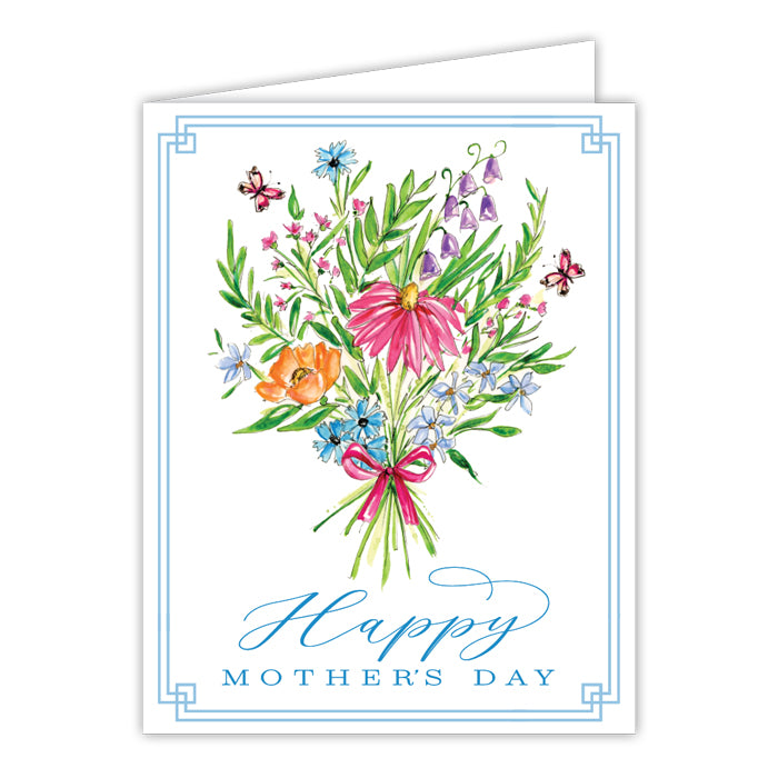 HAPPY MOTHER'S DAY WILDFLOWER BOUQUET GREETING CARD