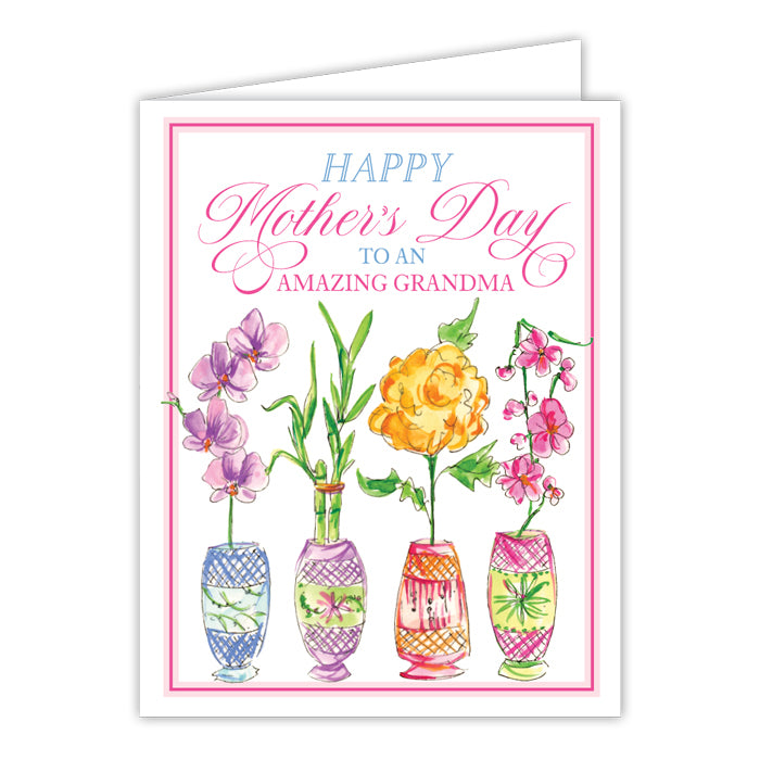 AMAZING GRANDMA ORCHIDS GREETING CARD