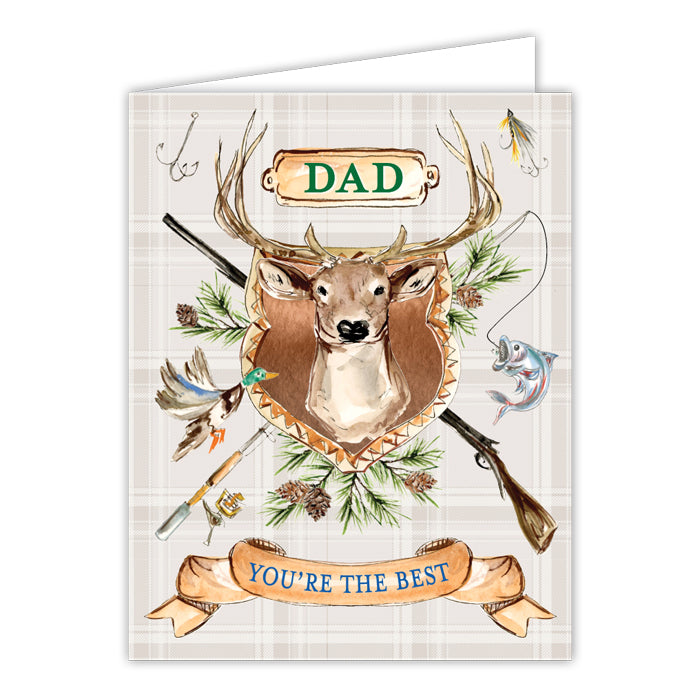 DAD YOU'RE THE BEST MOUNTED BUCK GREETING CARD