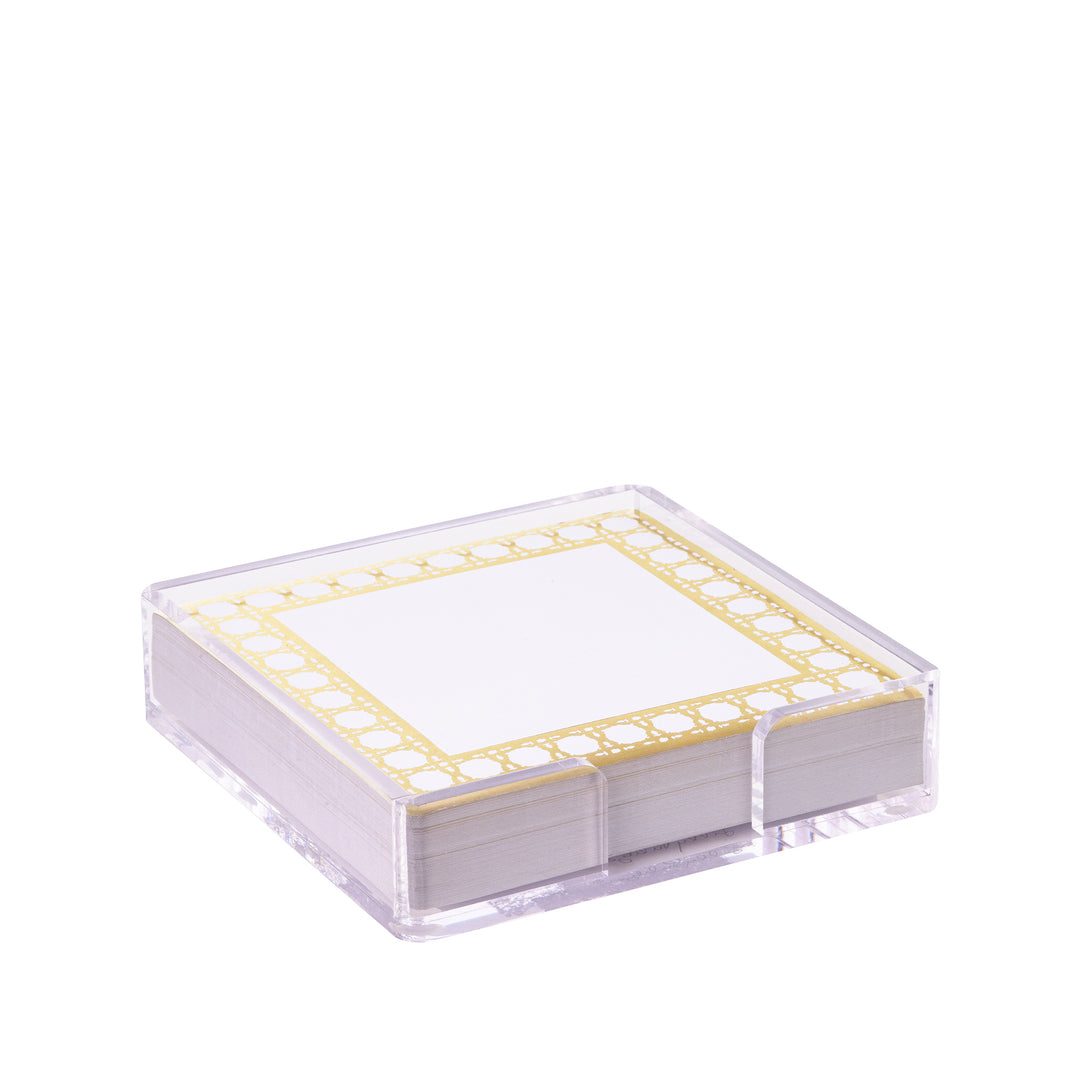 GOLD CANING ACRYLIC NOTE SET