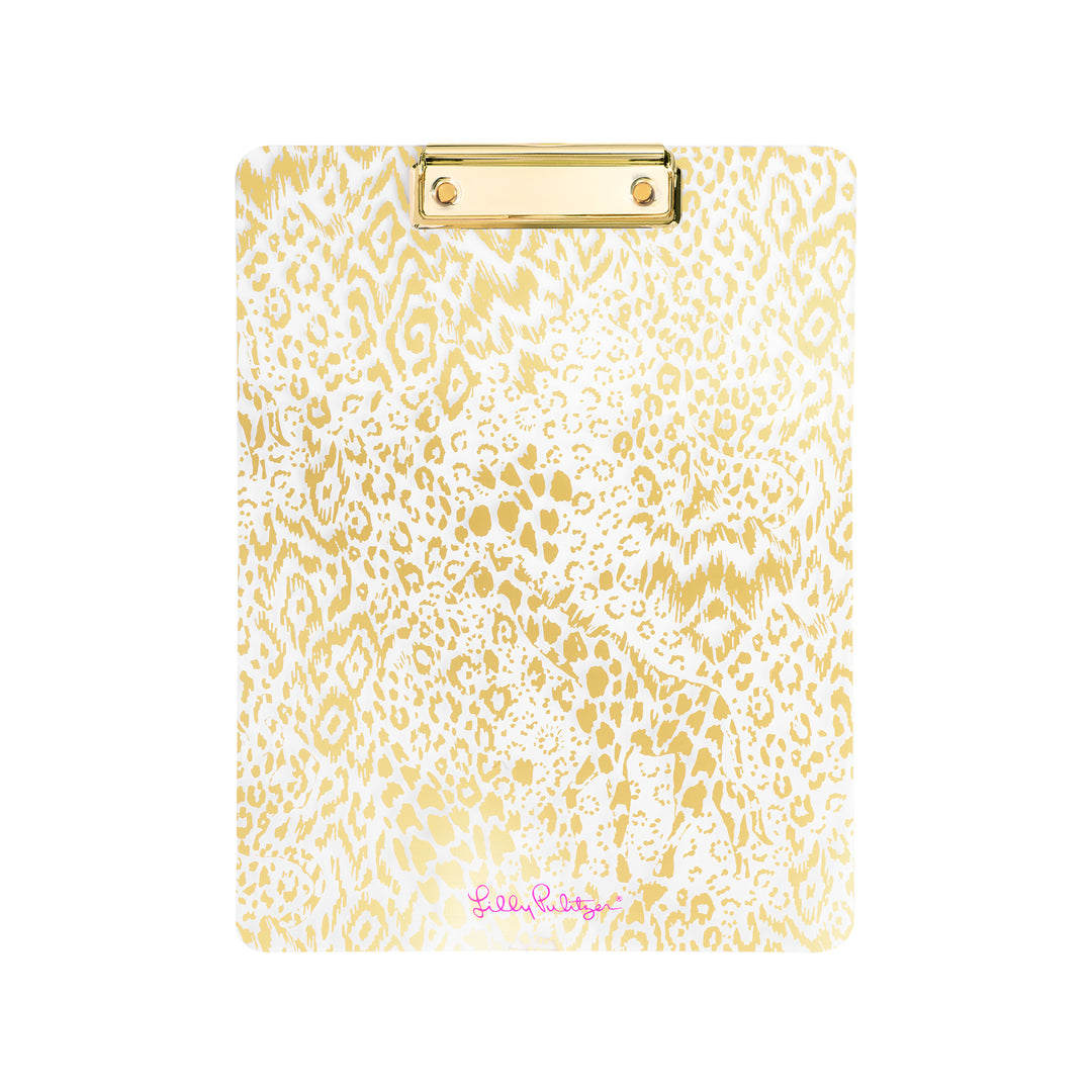 GOLD PATTERN PLAY ACRYLIC CLIPBOARD