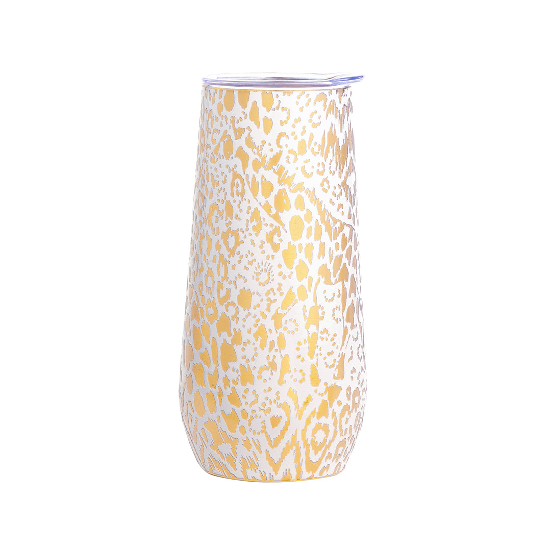 GOLD PATTERN PLAY STAINLESS STEEL CHAMPAGNE FLUTE
