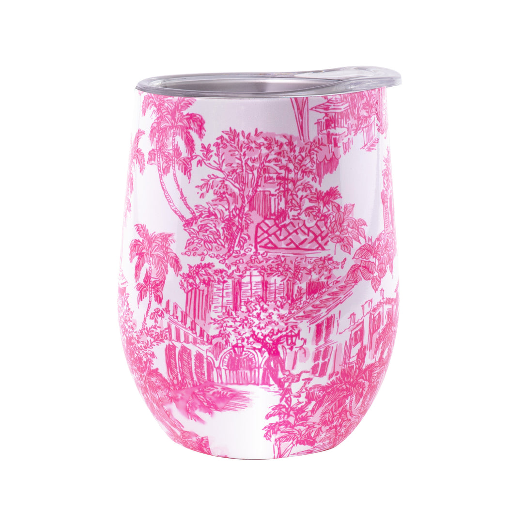 PALM BEACH TOILE INSULATED STEMLESS TUMBLER