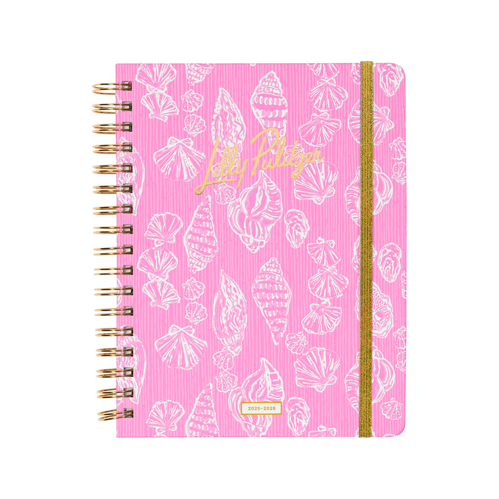 2025-2026 LILLY PULITZER LARGE 17 MONTH AGENDA | ROUSSEAU PINK CUTE AS SHELL