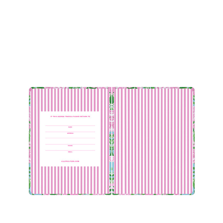 2025-2026 LILLY PULITZER LARGE 17 MONTH AGENDA | ROUSSEAU PINK CUTE AS SHELL