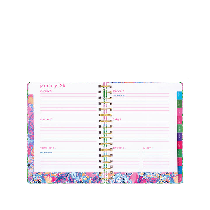 2025-2026 LILLY PULITZER LARGE 17 MONTH AGENDA | ROUSSEAU PINK CUTE AS SHELL