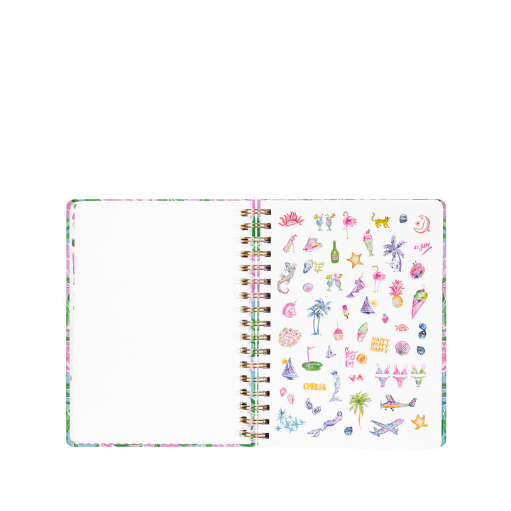 2025-2026 LILLY PULITZER LARGE 17 MONTH AGENDA | SAPPHIRE POOL BAREFOOT BEACH