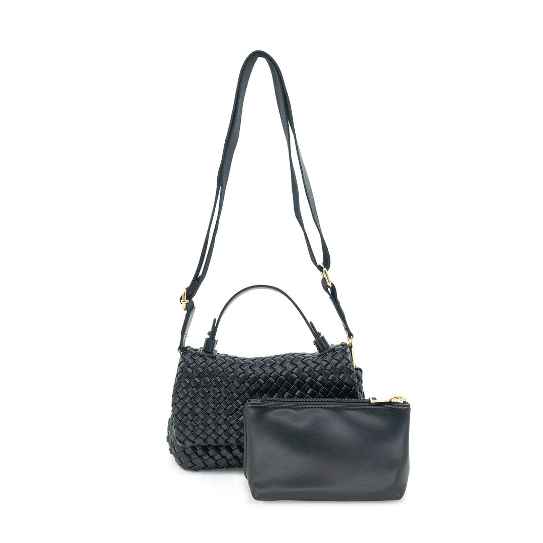BLACK BERLIN WOVEN BAG