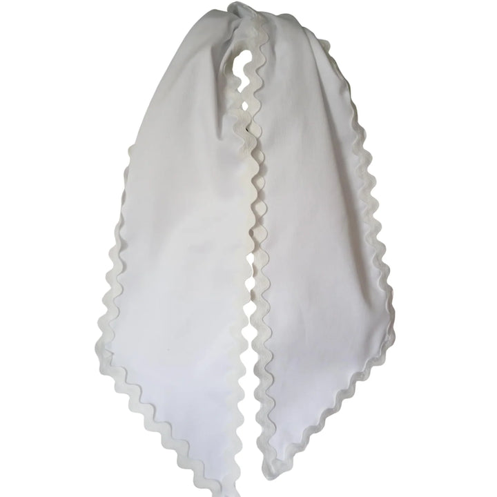 CUSTOM MONOGRAM RICK RACK TRIMMED WREATH SASH