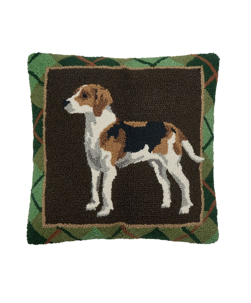 FOXHOUND PLAID HOOK PILLOW