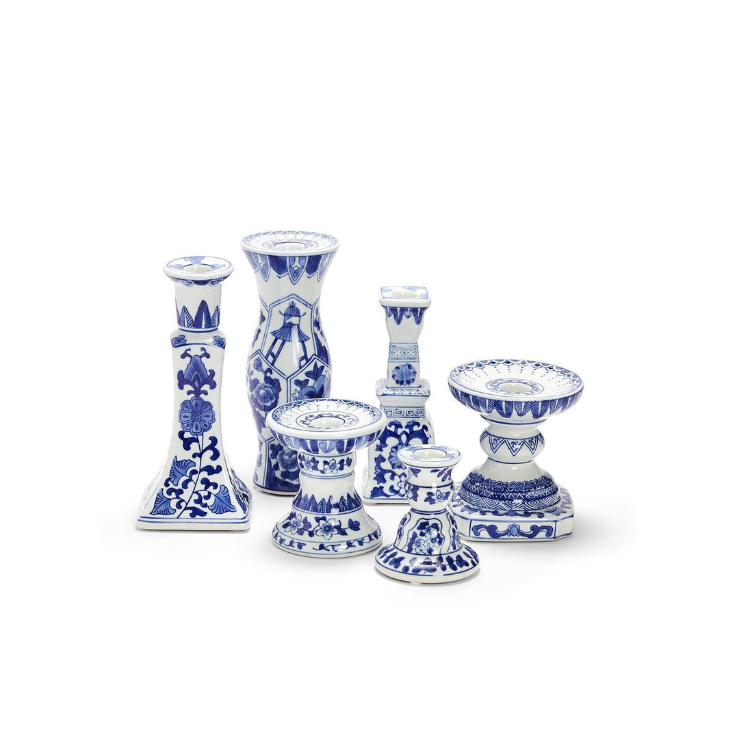 BLUE & WHITE CANTON CANDLEHOLDER