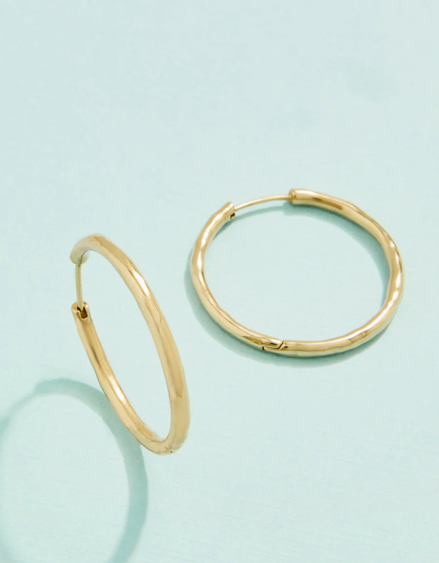 SP MOONGLADE HOOP EARRINGS 15MM GOLD