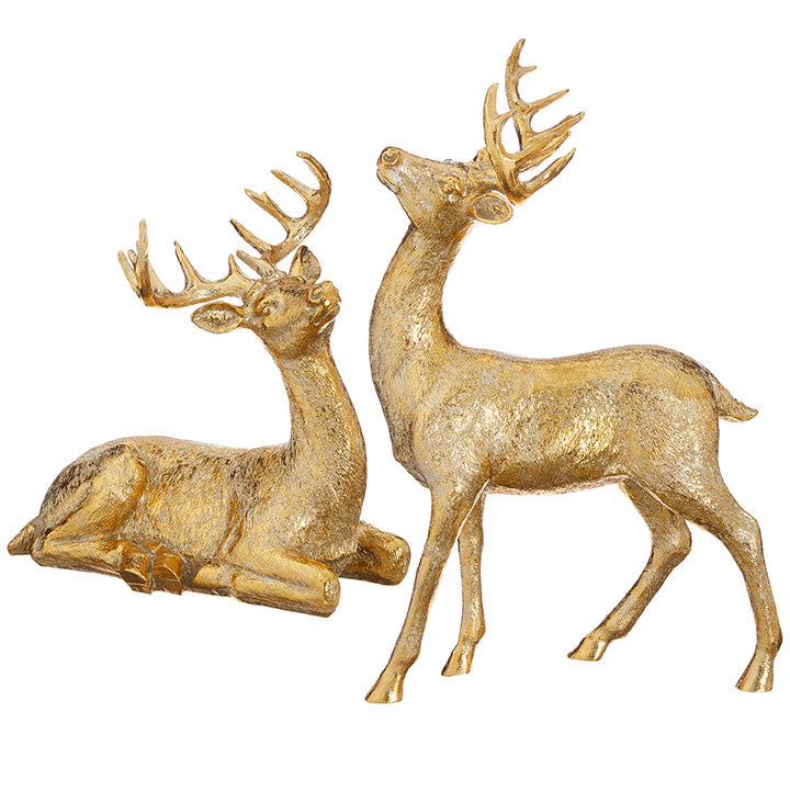 GOLD DEER STATUE