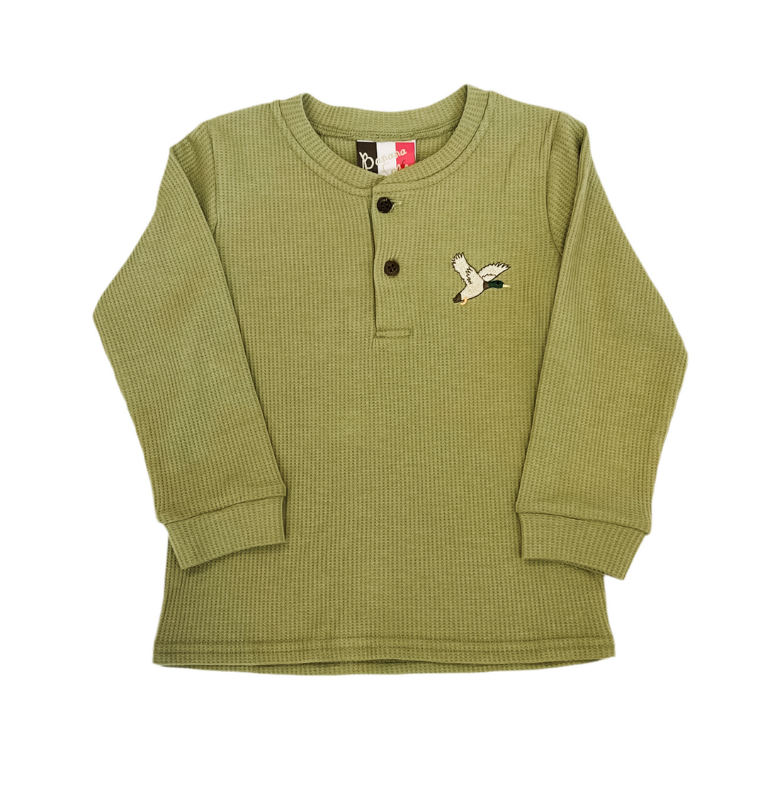 DUCK HENLEY LONG SLEEVE SHIRT