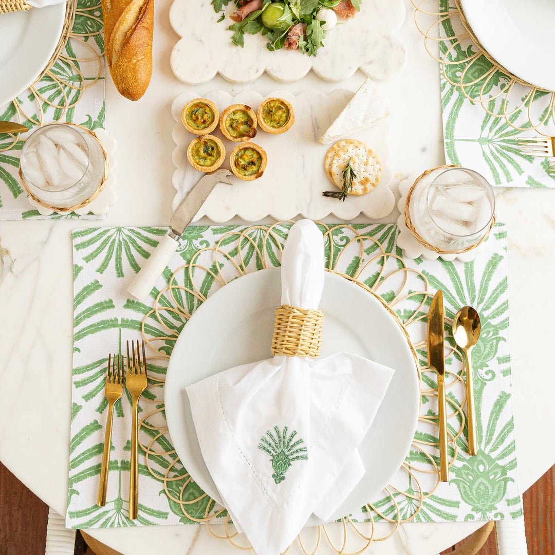 DECO PALM REVERSIBLE PLACEMAT SET