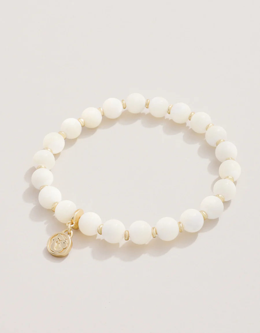 BRYANT STRETCH BRACELET 8MM MOTHER-OF-PEARL
