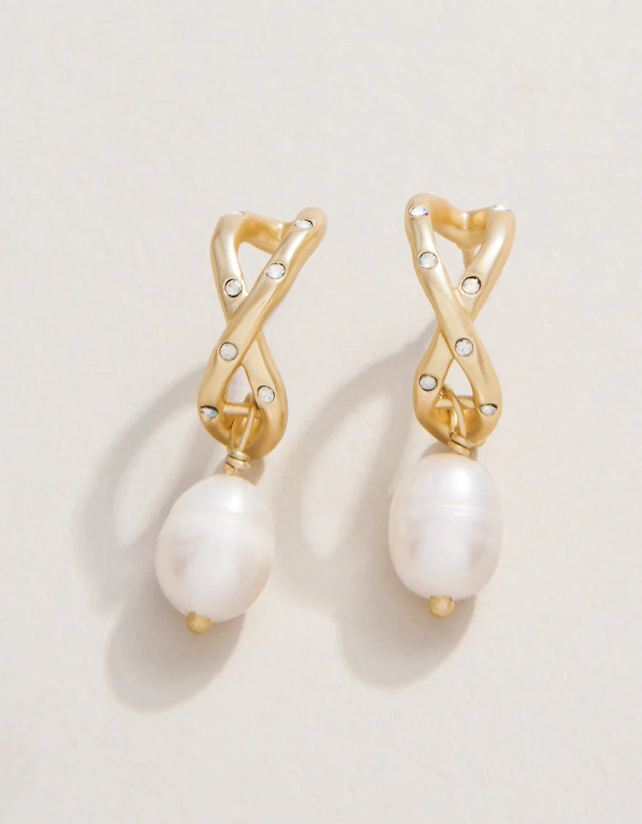 SPRINKLES HOOP EARRINGS PEARL