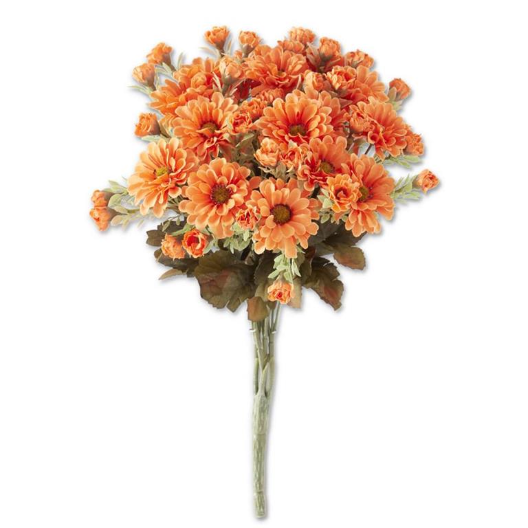 15" ORANGE MUM BUSH