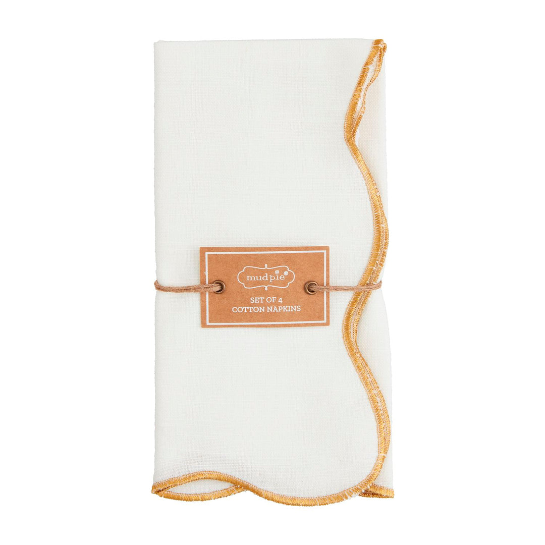 GOLD SCALLOPED NAPKIN SET