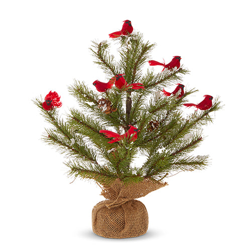 16" TREE WITH CARDINALS