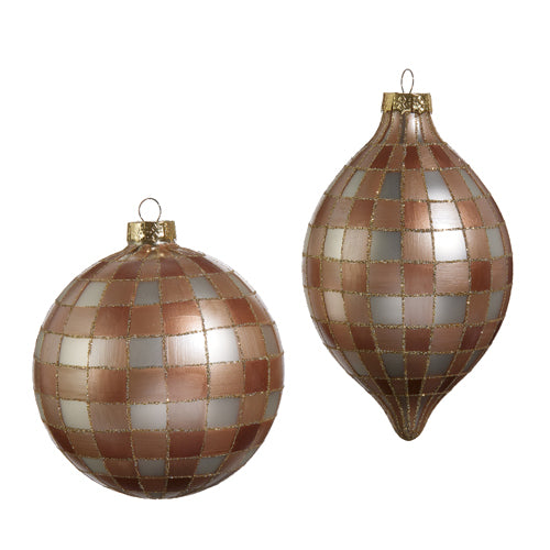 COPPER GINGHAM ORNAMENT