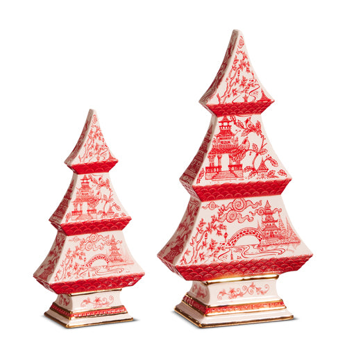 RED & WHITE CHINOISERIE INSPIRED TREE