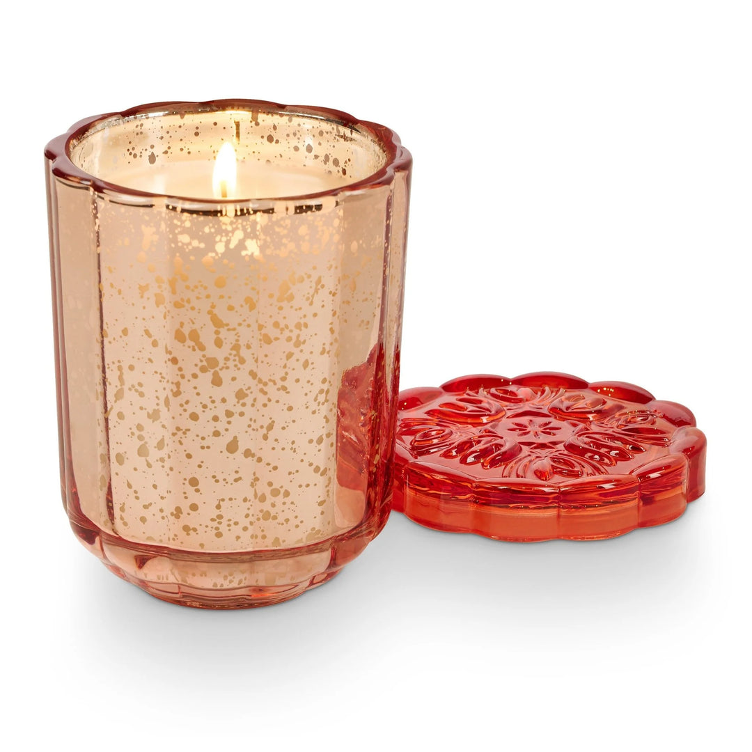 BLOOD ORANGE FLOURISH GLASS CANDLE